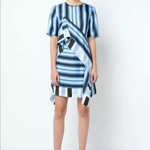 Diane Von Furstenberg Ruffled Striped Dress